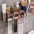 Toothbrush Rack Punch-Free Toilet Toothbrush Cup Toothbrush Rack Wall-Mounted Toothbrush Gargle Cup