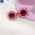 Personality Sunflower Pearl Kids Sunglasses Fashion Trend Boys and Girls Travel Style Wear Sunglasses
