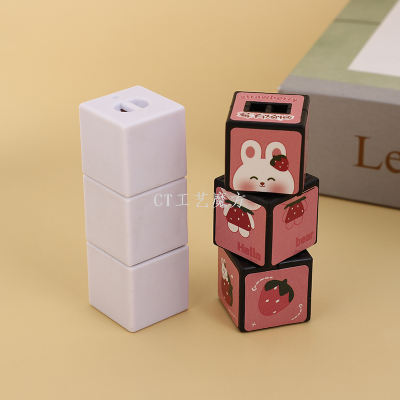 Fashion Fun Puzzle Ideas Cartoon Stickers UV Customized First-Order Rubik's Cube Keychain Pendant