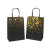 Factory in Stock Cross-Border Supply Black Gilding Hand Paper Bag Black Paperboard Bags Paper String Gift Bag