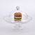 European-Style Transparent Cake Plate With Lid Hotel KTV Snack Plate Plastic Round Dust Cover Compote