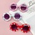 Fashion Travel Star Letters round Frame Kids Sunglasses Retro Boy Girl Baby Sunglasses Trend Sunglasses