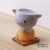 Home Furnishings Desktop Cartoon Bear Head Tilt Doll Breathable Painted Ceramic Succulent Plant White Pottery Small Flower Pot Indoor