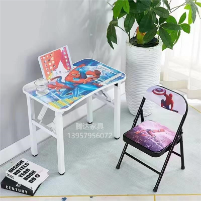 Household Multi-Functional Folding Table Simple Desk Children's Study Desk Installation-Free Table and Chair