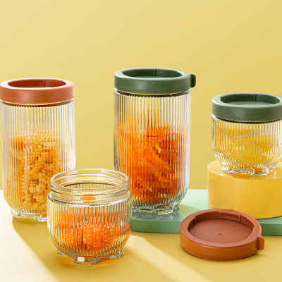 Glass Gift Multi-Honey Glass Sealed Can Kitchen Coarse Cereals Storage Seal Storage Jar Food Grade Plastic Activity Gift