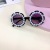 Personality Sunflower Pearl Kids Sunglasses Fashion Trend Boys and Girls Travel Style Wear Sunglasses