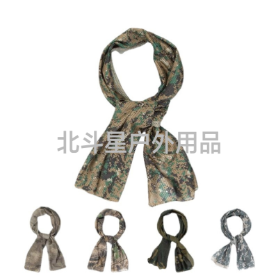 Outdoor Exercise Camouflage Tactical Scarf Camouflage Military Fans Tactical Camouflage Mesh Scarf Camouflage Multicolor Small Square Towel