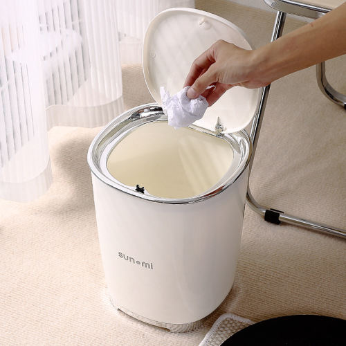 Push Type Pop-up Trash Can Household Large Bathroom Kitchen Crack Storage Bucket Thickened Hotel Trash Can