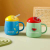 Ceramic cup fruit cup kiwi fruit watermelon cup mug Juice Cup Cup with straw coffee cup