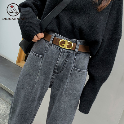 Belt Women's Belt Casual All-Match Women's Thin Belt Korean Style Simple Decorative Dress Pants Belt Factory Direct Sales