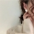 Japanese and Korean Square Drip Glazed Sterling Silver Needle Stud Earrings for Women Niche Design Geometric Earrings Gentle Elegant French Earrings