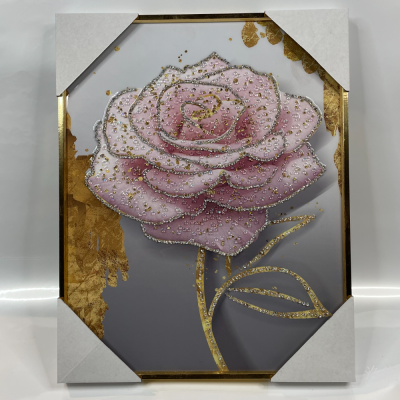 A Diamond-Embedded Painting Diamond Studded by Hand Crystal Porcelain Painting Crystal Porcelain Decorative Painting Diamond-Embedded Decorative Calligraphy and Painting Crystal Porcelain Decorative Calligraphy and Painting Crystal Porcelain