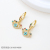 Exquisite Small Glossy Ear Clip Earrings Women's Simple All-Match Rhinestone Earrings Earrings Simple and Elegant Design Sense