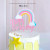 Creative Rainbow Happy Birthday Cake Decoration Factory Direct Supply Happy Birthday Acrylic Cake Insertion