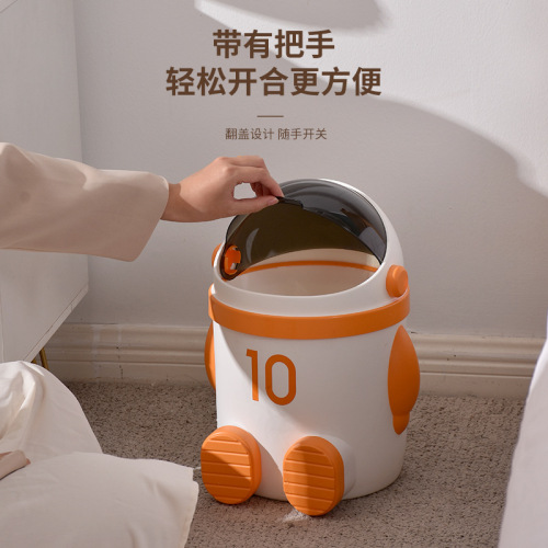 good-looking with lid household large living room children‘s room dormitory bedroom cartoon cute spaceman trash can