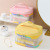 Pu Transparent Colorful Square Bag Ins Cosmetic Bag Women's Portable Large Capacity Travel Skincare Wash Bag Bottles