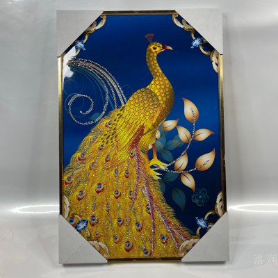 Y Diamond-Embedded Painting Diamond Studded by Hand Crystal Porcelain Painting Crystal Porcelain Decorative Painting Diamond-Embedded Decorative Calligraphy and Painting Crystal Porcelain Decorative Calligraphy and Painting Crystal Porcelain