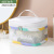 Pu Transparent Colorful Square Bag Ins Cosmetic Bag Women's Portable Large Capacity Travel Skincare Wash Bag Bottles