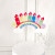 Rainbow Clouds Cake Decoration Color Printing Happy Birthday Cake Decoration Card Unicorn Cake Decorative Insertion