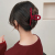 Red Grip Large High-Grade Bridal Velvet Flocking Back Head Autumn and Winter Barrettes Shark Clip Hairware Hairpin