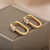 AliExpress New Earrings Copper Plated Real Gold Geometric Earrings Micro Inlaid Color Zirconium Earrings Fashion Earrings Wholesale