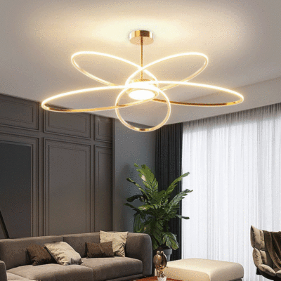 New Electroplated Light Luxury Living Room Chandelier Nordic Designer Italian Minimalist Lamp in the Living Room Simple Master Bedroom Lamps