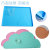 Large Cloud Silicone Heat Insulation Tableware Mat Non-Slip Waterproof Table Mat Square Leak-Proof Children's Table Mat High Temperature Resistant