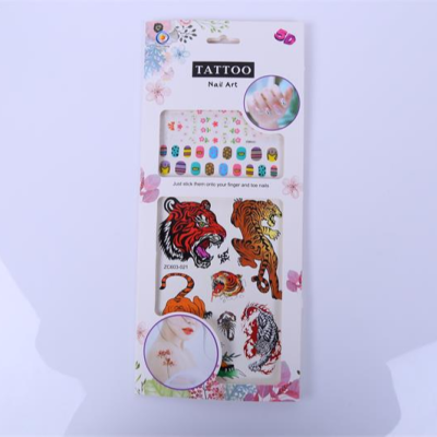 Children's Tattoo Nail Sticker Two-in-One Exquisite Mini Set Personalized DIY Tattoo Sticker Creative Men and Women Waterproof