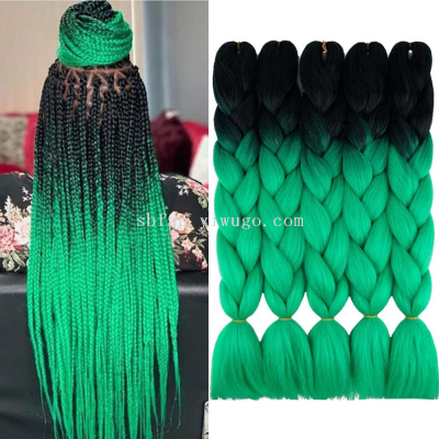 24-Inch Big Braid Monochrome, Two-Tone, 3-Color, 4-Color, Gradient Color