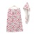 Printed Skirt Shower Cap Two-Piece Set Absorbent Coral Fleece Lint-Free Non-Fading Bath Towel Hair-Drying Cap Suit