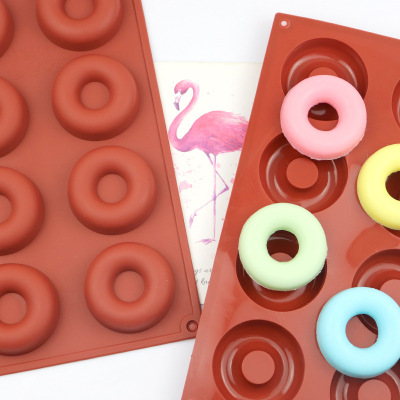 8-Piece Donut Silicone Cake Mold Silicone Soap Mold Dessert Baking Household Diy Mold Pastry
