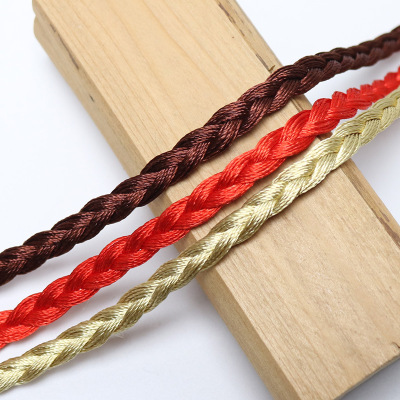 3cm Bright Polyester Braid Rope 7mm Woven Three-Strand Rope 5-9mm More Sizes Optional Twine Rope Multicolor