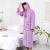 Pineapple Plaid Coral Velvet Night-Robe Absorbent Soft Home Bath Hooded Bathrobe Bath Towel Home Daily Use