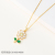 European and American Entry Lux Full Rhinestone Zircon Sunflower Flower Pendant Necklace Women's Simple Niche Clavicle Chain Online Influencer Jewelry