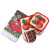 Home Daily Oven Anti-Scald Fruit Printed Three-Piece Thickened Fruit Pattern Gloves Mat Set