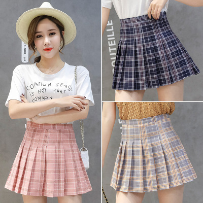 Pleated Skirt Spring and Summer Women's New Student Korean Style Short Slim Fit Skirt High Waist Skirt Female Student Skirt Female