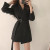 Internet Celebrity Small Suit Mid-Length Chic Retro Belt Korean Style Casual Temperament Ins Suit Jacket Female R