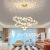 2022 New Light Luxury Living Room Chandelier Starry Sky Projection Crystal Flower Bedroom Light Modern Simple Home Decoration Lobby Light