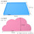 Large Cloud Silicone Heat Insulation Tableware Mat Non-Slip Waterproof Table Mat Square Leak-Proof Children's Table Mat High Temperature Resistant