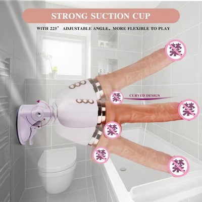 Female Cannon Automatic Fork Pumping Penis Hands-Free Suction Cup Electric Telescopic Vibration Self-Wei Device Adult Supplies Wholesale