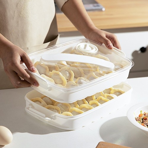 Special Frozen Box for Dumpling Box Storage Food Grade Frozen Wonton for Refrigerator Instant Frozen Multi-Layer Preservation for Dumplings