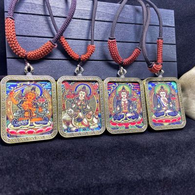 Thangka Kawu Box Eight Patron Saints Pendant Thousand-Hand Kwan-Yin Vairocana Nepal Thangka Niche for a Statue of the Buddha Pendant