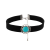 Accessories Vintage Turquoise Single-Layer Choker, Simple Ethnic Style Alloy Flower Disc Necklace