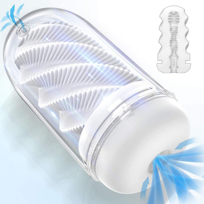 New Self-Priming Breather Valve Airplane Bottle Spiral Channel Manual Self-Wei Device Male Exerciser Adult Supplies