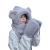 Hat Female Autumn and Winter M Ear Bear Ear Protection Scarf Gloves Integrated Three-Piece Bear Hat Scarf Mask Cap