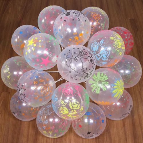 printed balloon children‘s toy party decoration transparent latex polka dot balloon 12-inch 2.8g thick latex transparent