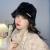 Autumn and Winter Bucket Hat Women's Korean-Style Lamb Fur Furry Thickened Warm Outdoor Style All-Match Face-Looking Small Bucket Hat