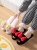 2022 Household Slippers Women's Winter New Velvet One-Word Slippers Flat Cute Cartoon Non-Slip Warm Cotton Slippers