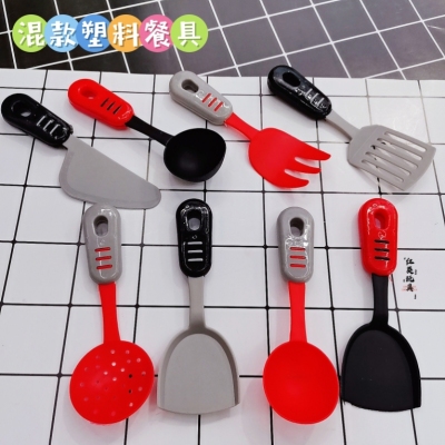 This Mixed Tableware Plastic Knife Shovel Spoon Fork Mixed Color Hanging Plate Accessories Supply Gift Accessories Factory Direct Sales