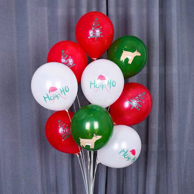 Christmas Balloon Decorations Arrangement Balloon Set MerryChristmas Atmosphere Scene Rubber Balloons Cross-Border